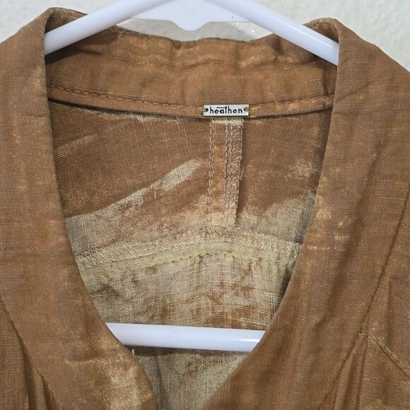 Heathen Brown Long-Sleeve Distroyed  Jumpsuit S - Picture 2 of 10